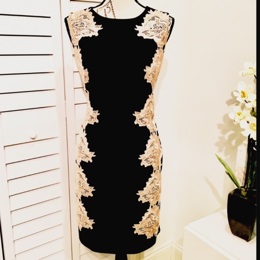 Beautiful gold and black sheath dress