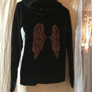 LIMITED ED Victoria's Secret full zip bling hoodie