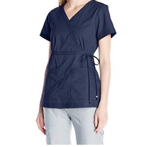 Koi Katelyn Mock Wrap Scrub Top