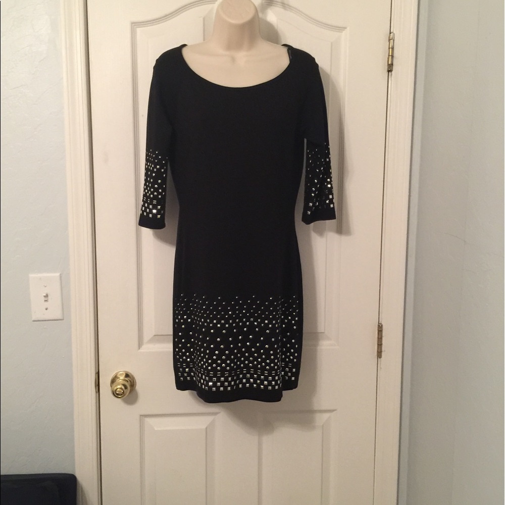 Black/silver embellished dress