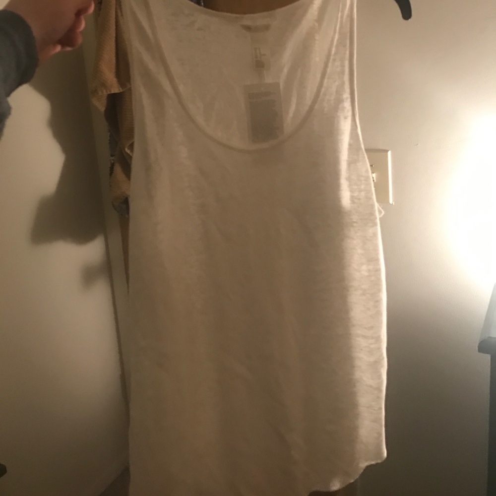 white flowy tank top