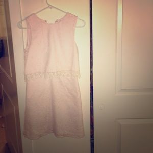 Light pink lacy dress.