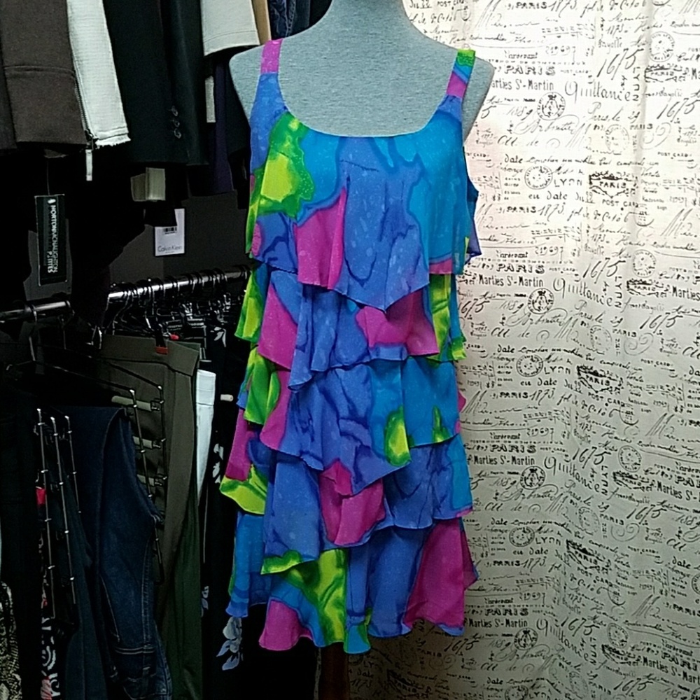 Layered abstract dress