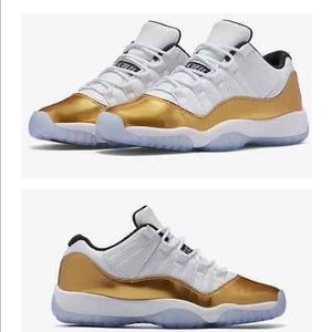 Air jordan retro 11 gold and white