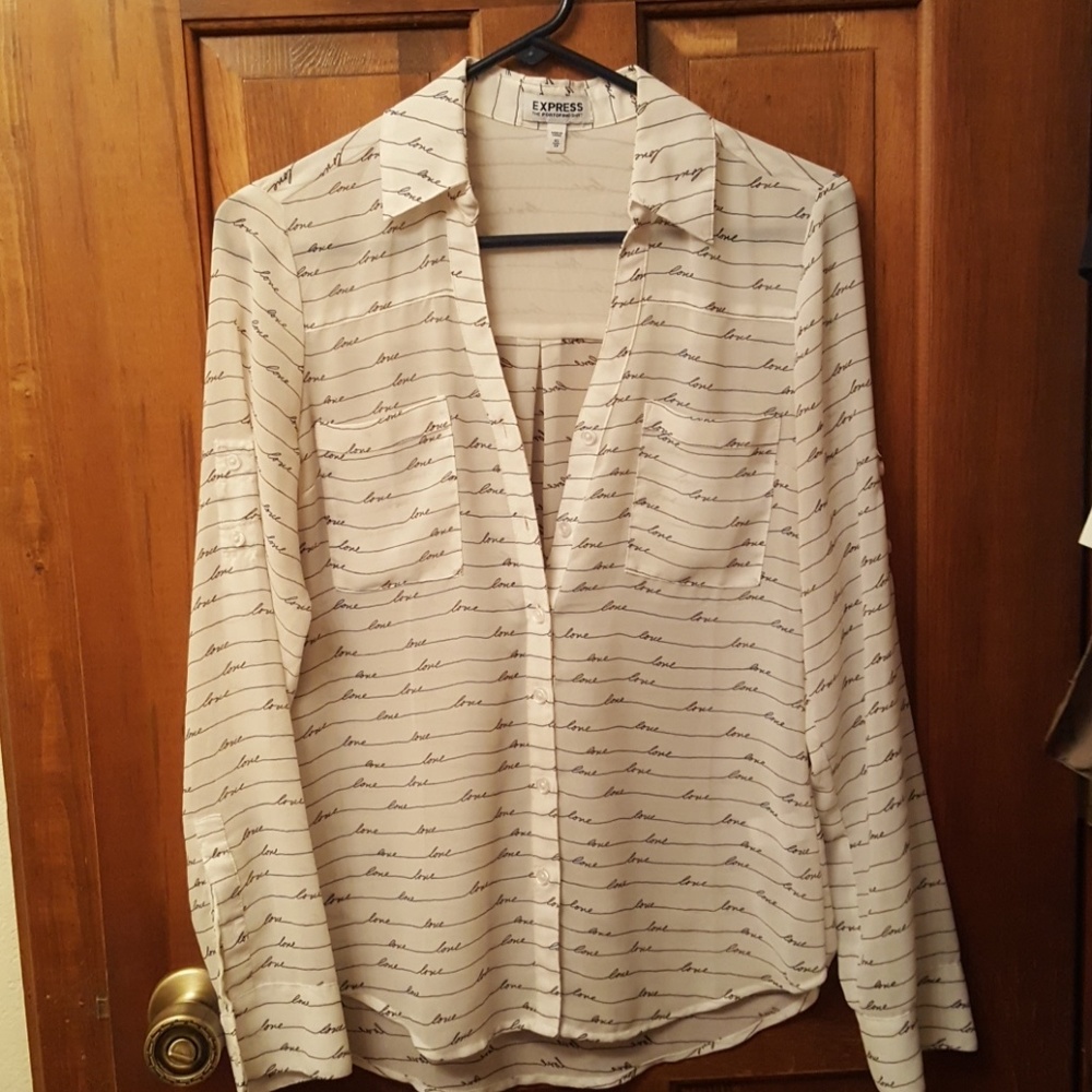 Express the Portofino shirt extra small blouse top