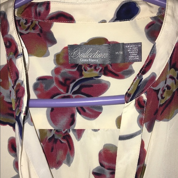 Collection Costa Blanca Cream flowery Button Dress - Picture 2 of 4