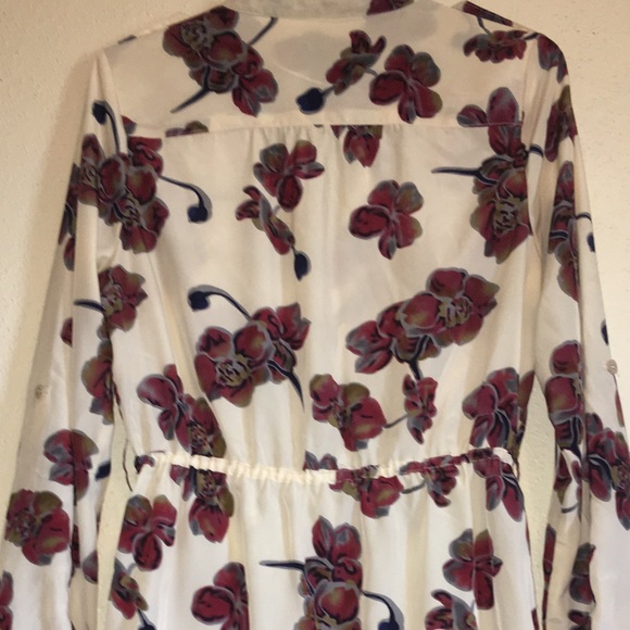 Collection Costa Blanca Cream flowery Button Dress - Picture 3 of 4