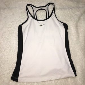 A white & black tank wit cut out in the back!