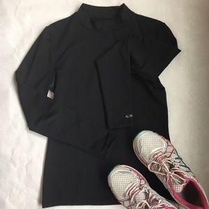 Black Long Sleeve Mock Turtleneck (fitted)