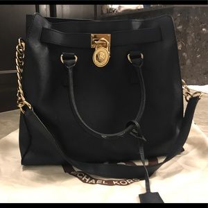 Michael Kors leather navy blue bag