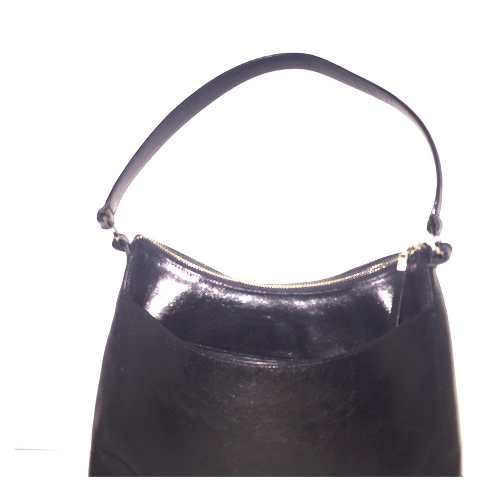 Monsac original, black leather handbag.