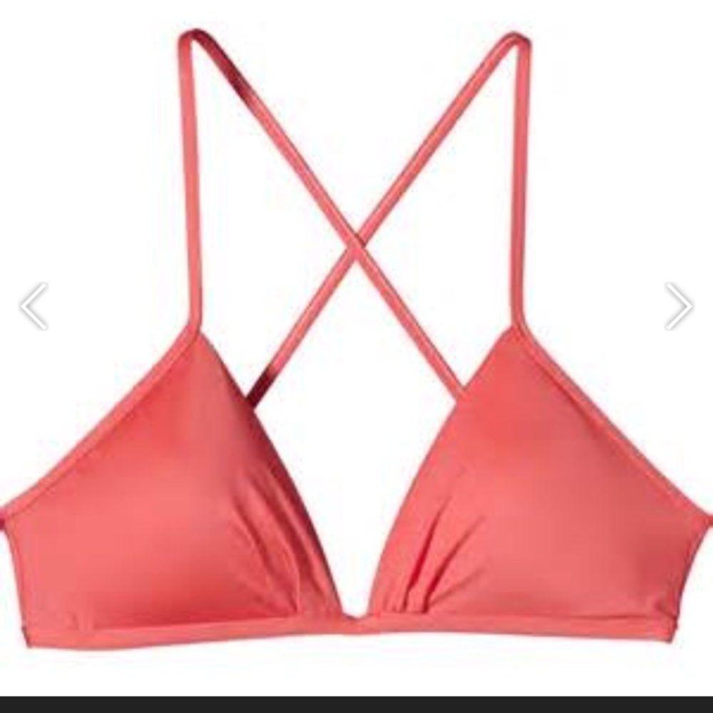 Coral Patagonia bikini top