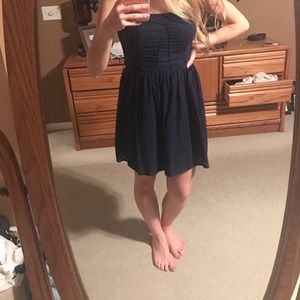 Navy lace dress
