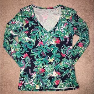 Lilly Pulitzer Printed V-Neck Tee