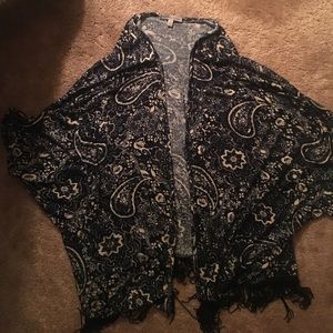 Fringe kimono