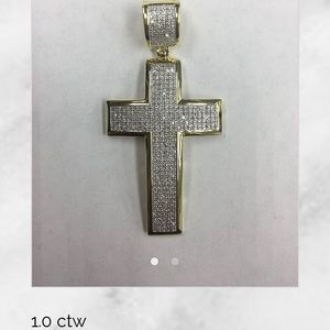 Silver and diamond cross
