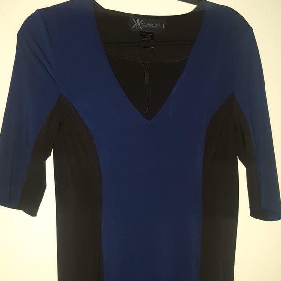 Kardashian Kollection Navy Body Con Dress - Picture 2 of 4