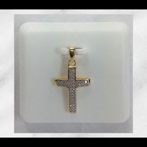 Gold and diamond cross