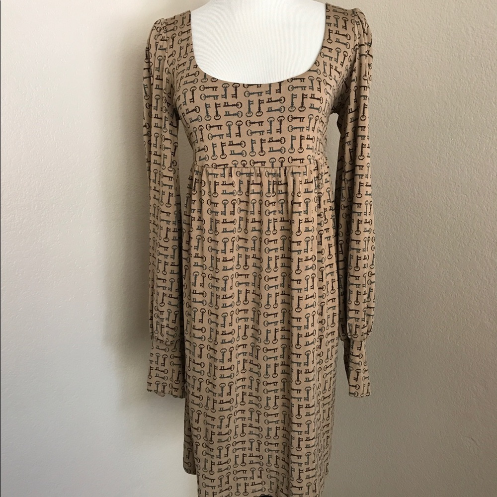 Juicy Couture 100% Silk Key Print dress