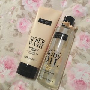 Smoothing scrub wash + body oil