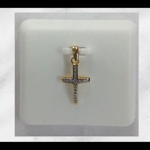 Gold and diamond cross