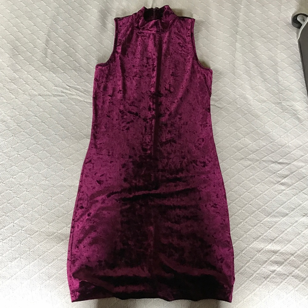 Forever 21 Maroon Velvet Dress