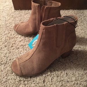 Brand new peep toe ankle boots