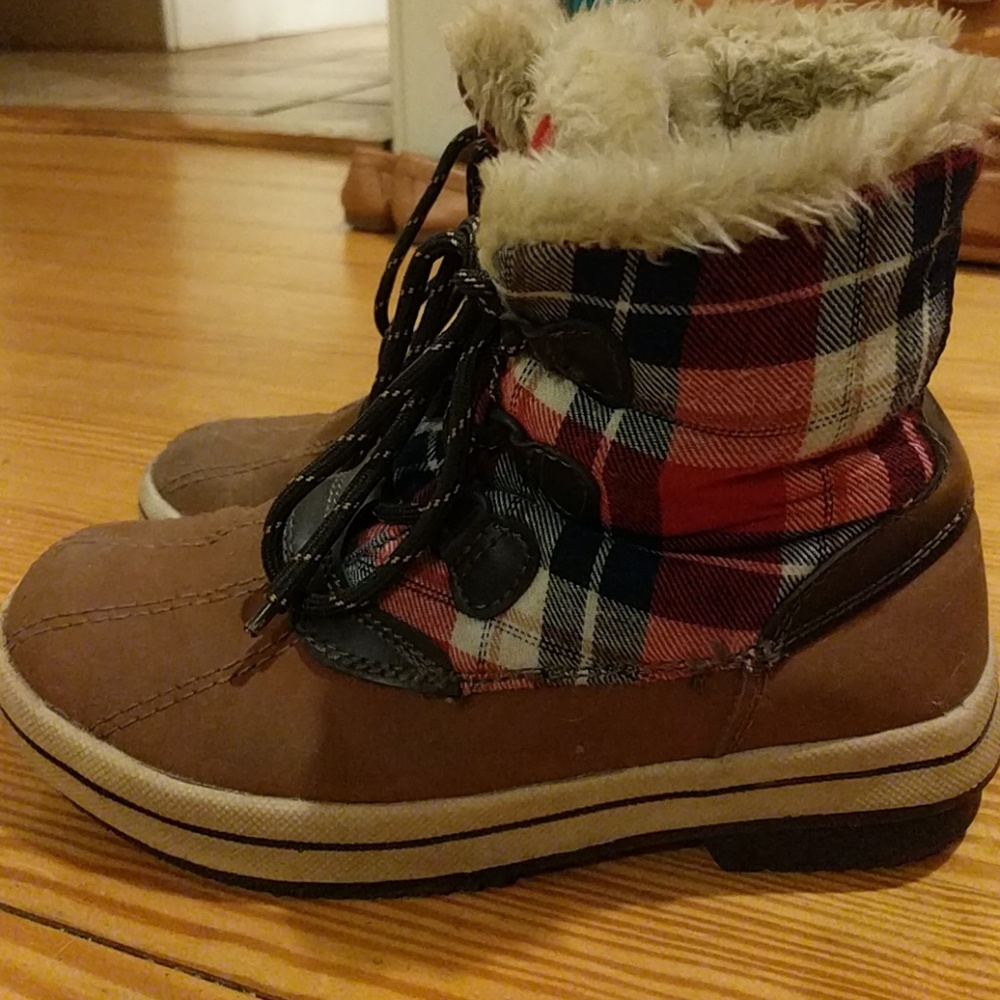 Plaid Winter Boots