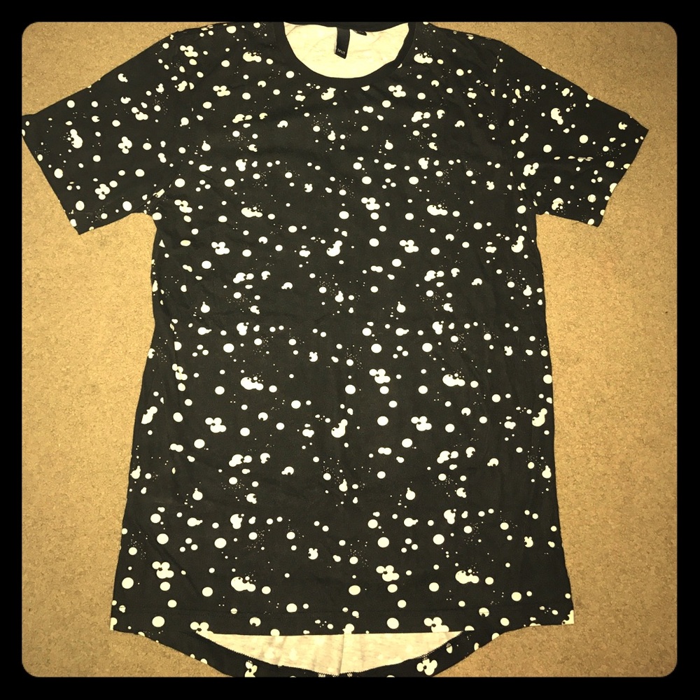 Black pooka dot long shirt