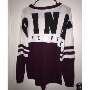 Sporty PINK crew neck sweater