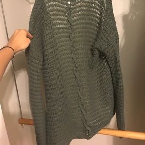 Hunter green knitted Cardigan