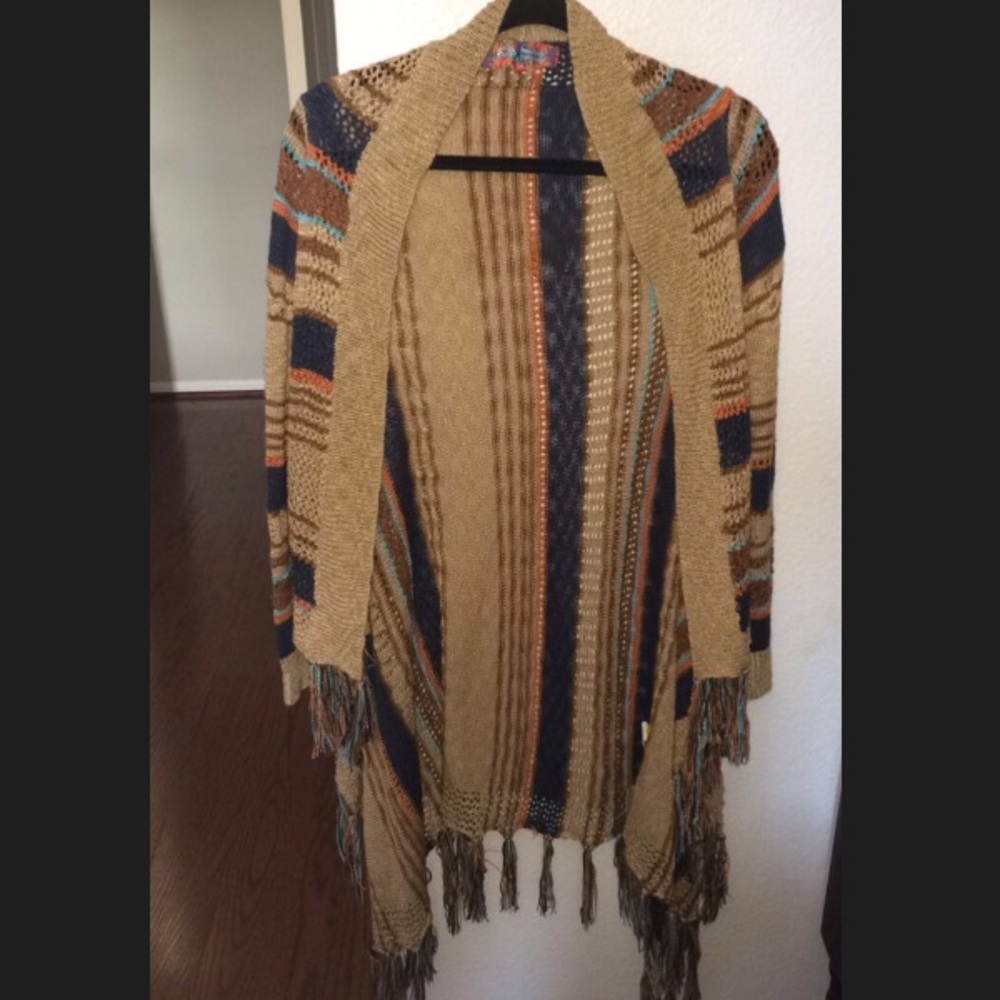 Crochet poncho cardigan