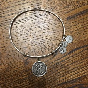 Alex and Ani Initial H Charm Bangle in Silver
