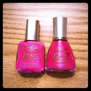 TWO Fuschia Quick Dry Nail polishes*