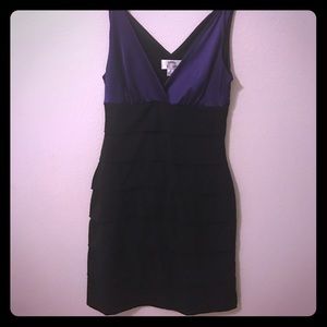 SEXY Short black & purple  dress