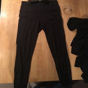 lululemon 7/8 zip pants medium rise size 8