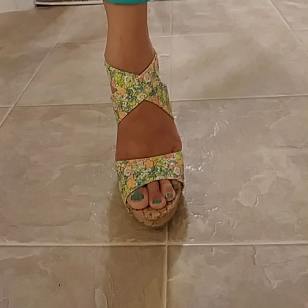 Flower summer wedges💋💋