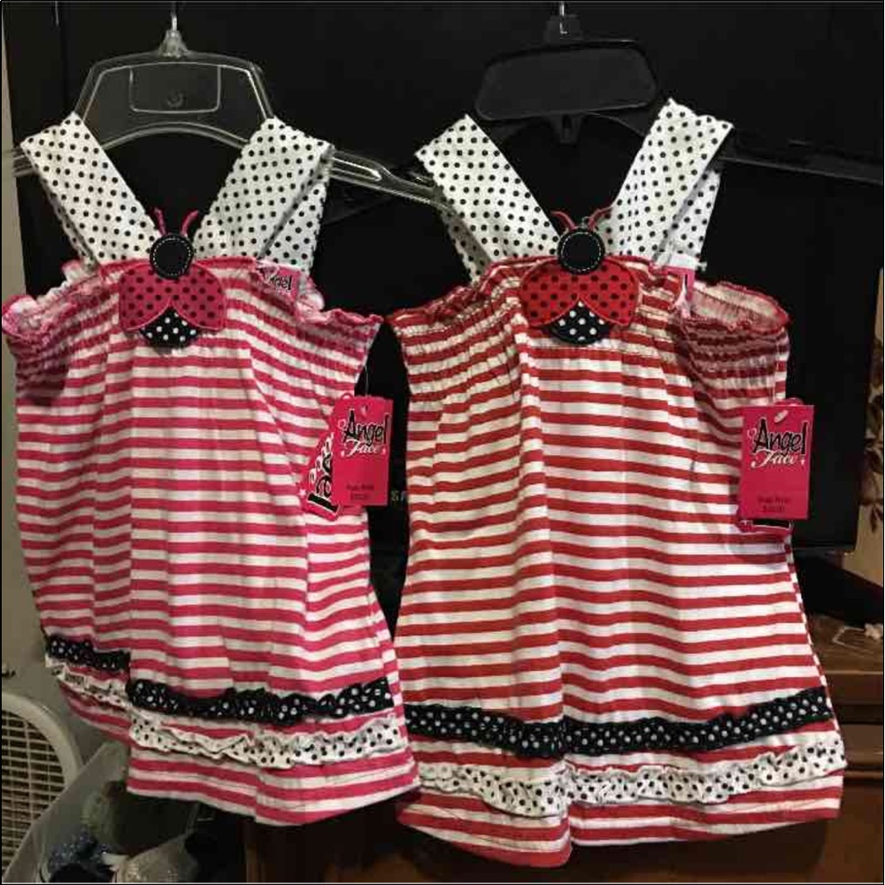 Angel Face Girls 3t & 4t ladybug top