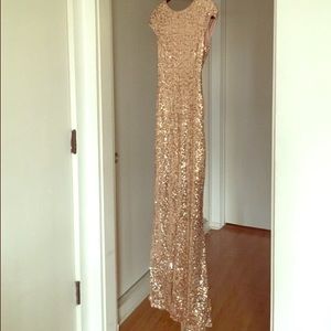 Badgley Mischka Gold Sequin dress