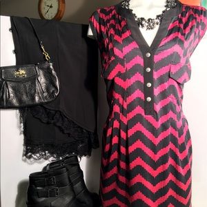 Plus Size Red and Black Avenue Top