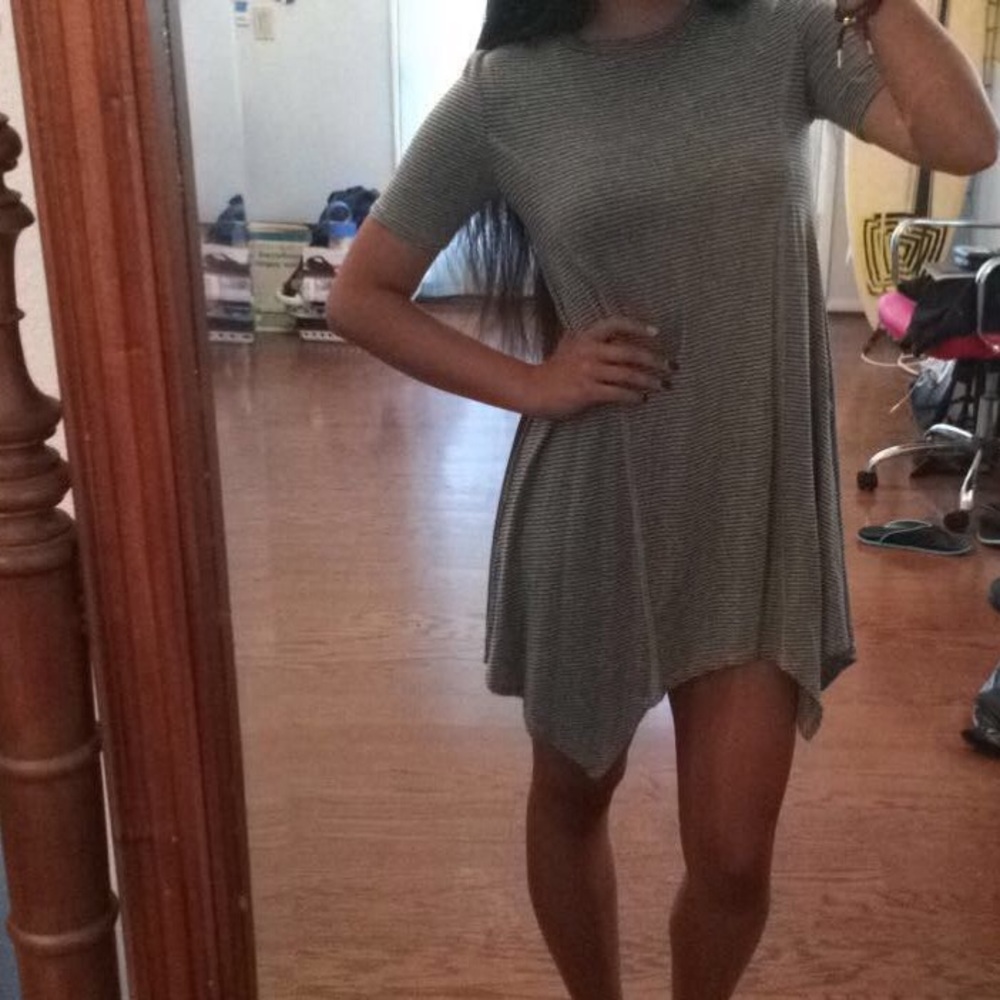 Striped grey dress