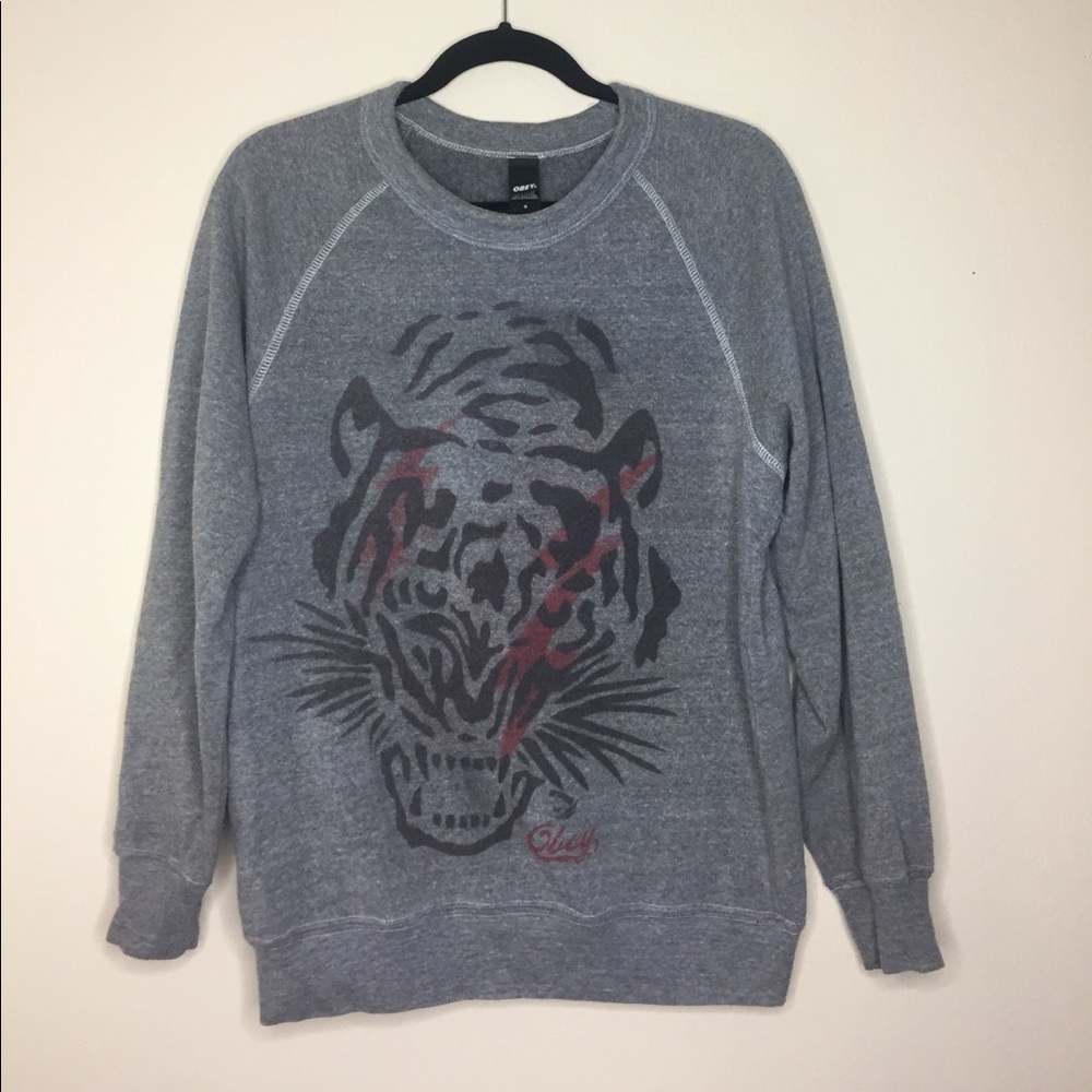 Obey tiger crew neck