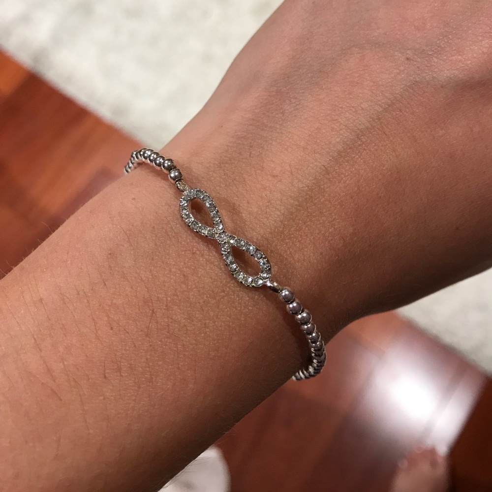 Infinity Bracelet with crystals