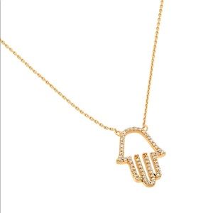 925 sterling silver yellow gold p hamsa necklace