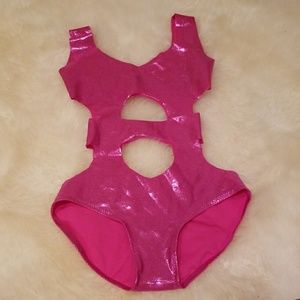 Hot pink cutout swimsuit