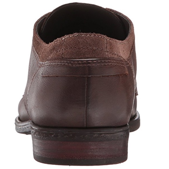 Texas Brown Leather Distressed Laceless Oxfords - Picture 7 of 8