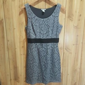 Grey Lace Dress
