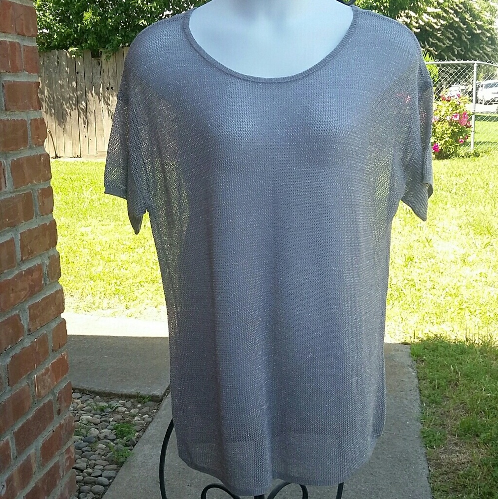 Lane Bryant glitter mesh top
