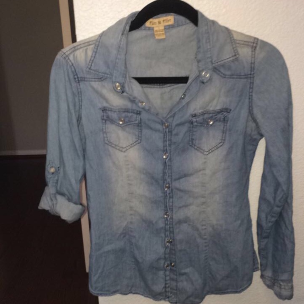 Denim button up