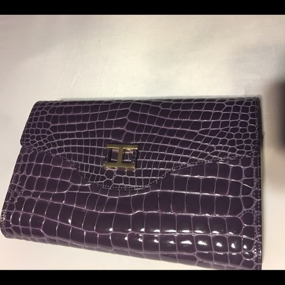 Raphael Purple Genuine Crocodile Italian Purse - Picture 2 of 4